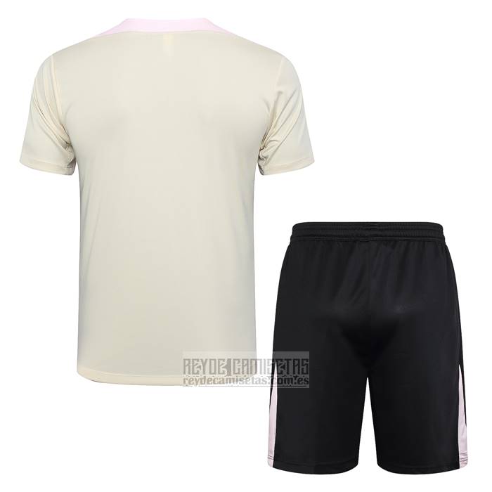 Chandal del Paris Saint-Germain Jordan Manga Corta 2024-2025 Amarillo - Pantalon Corto